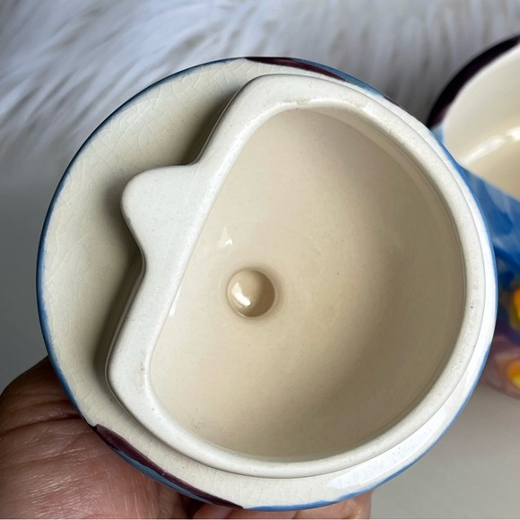 2 Piece Miniature  Denise Ford By Ganz Collection Tea Pot Deco Art Girl Face - Picture 7 of 15